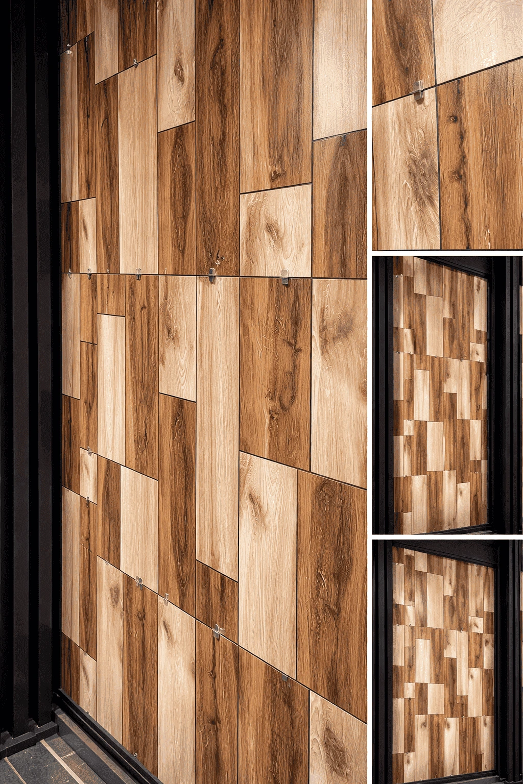 Wood finish tiles for living room flooring modern interiors Shimla